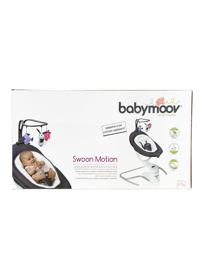 babymoov - Swoon Motion Zinc, Electric Swing, Bouncer Chair With 5 Swing Speed 360° Rotation Seat Programmable Lullabies Birth Upto 9Kgs - Image 1