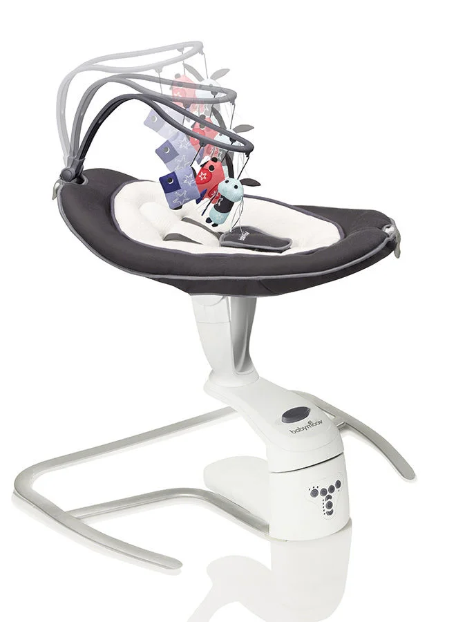 بيبي موف Swoon Motion Zinc, Electric Swing, Bouncer Chair With 5 Swing Speed 360° Rotation Seat Programmable Lullabies Birth Upto 9Kgs
