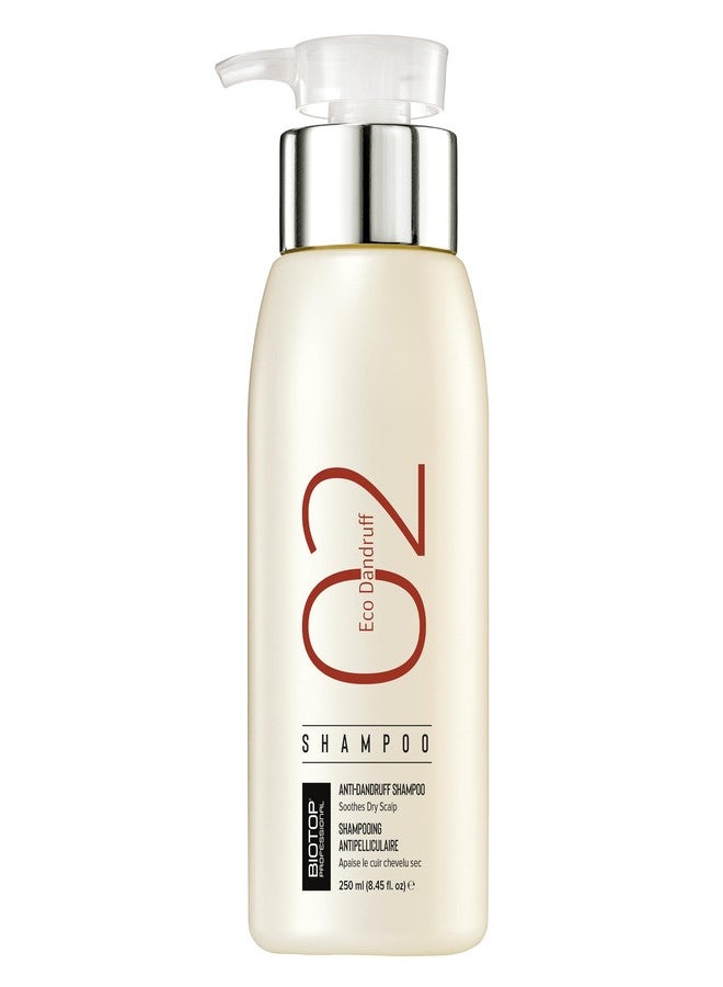 Biotop Professional 02 Eco Dandruff Shampoo - Dry Scalp Treatment & Hydrating Shampoo with Pro Vitamin B5, Zinc Pyrithione & Chamomile - Reduces Irritation and Prevents Future Dandruff (8.45oz) - Image 1