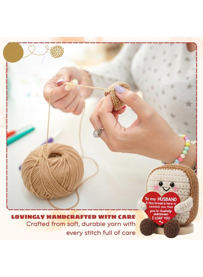 TEEBIM Husband Valentines Day Gifts - Anniversary, Birthday, Valentines Day Gifts for Husband from Wife - Valentine Crochet for Him - Emotional Inspirational Positive Support Toast Crochet - Image 3