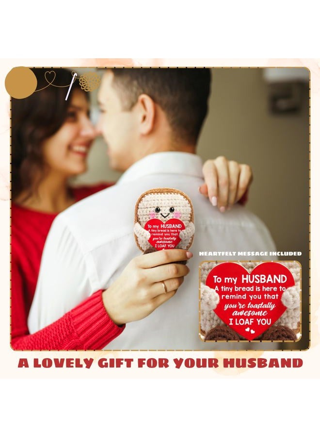 TEEBIM Husband Valentines Day Gifts - Anniversary, Birthday, Valentines Day Gifts for Husband from Wife - Valentine Crochet for Him - Emotional Inspirational Positive Support Toast Crochet - Image 4