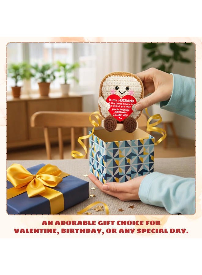 TEEBIM Husband Valentines Day Gifts - Anniversary, Birthday, Valentines Day Gifts for Husband from Wife - Valentine Crochet for Him - Emotional Inspirational Positive Support Toast Crochet - Image 5