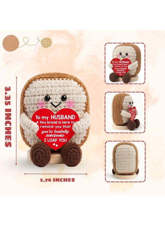 TEEBIM Husband Valentines Day Gifts - Anniversary, Birthday, Valentines Day Gifts for Husband from Wife - Valentine Crochet for Him - Emotional Inspirational Positive Support Toast Crochet - Image 2