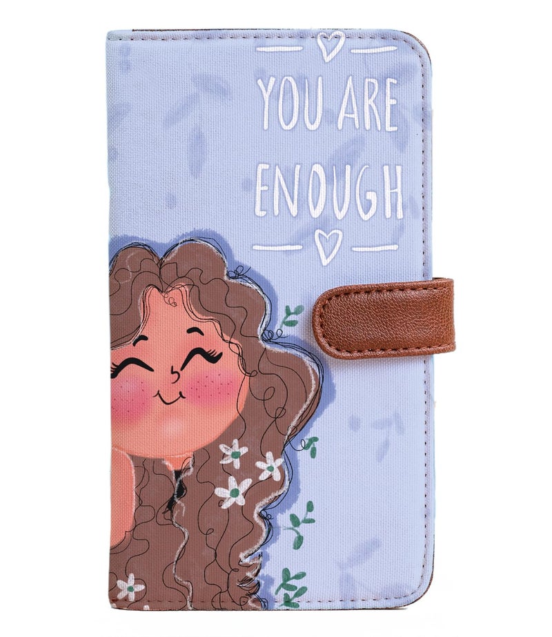 Kalankit Passport Wallet for Women | Vegan Leather Bi-Fold Long Wallet & Travel Purse | Valentine Gift for Her, Valentine Gifts for Women | You are Enough! - Image 1