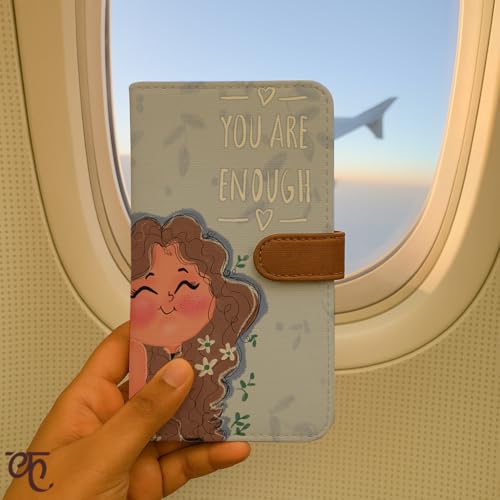 Kalankit Passport Wallet for Women | Vegan Leather Bi-Fold Long Wallet & Travel Purse | Valentine Gift for Her, Valentine Gifts for Women | You are Enough! - Image 2