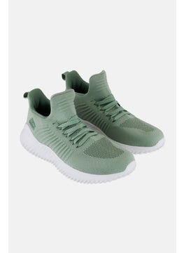 Women Lace Up Training Shoes, Sage Green
