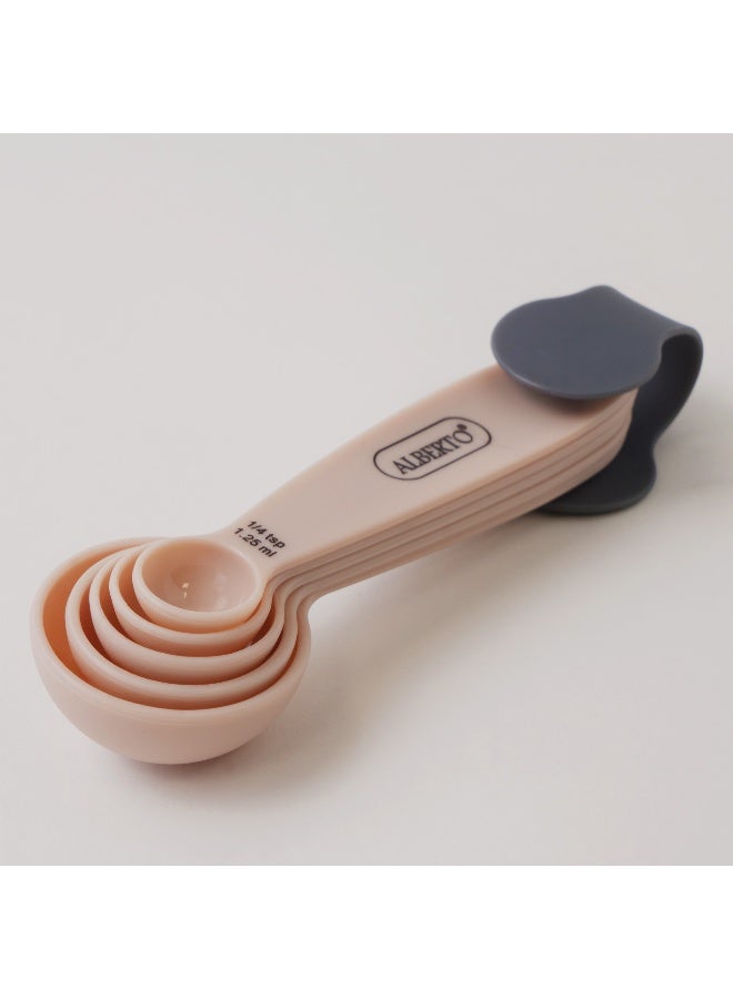 ألبرتو طقم ملاعق قياس 5 قطع، كريمي - Image 1