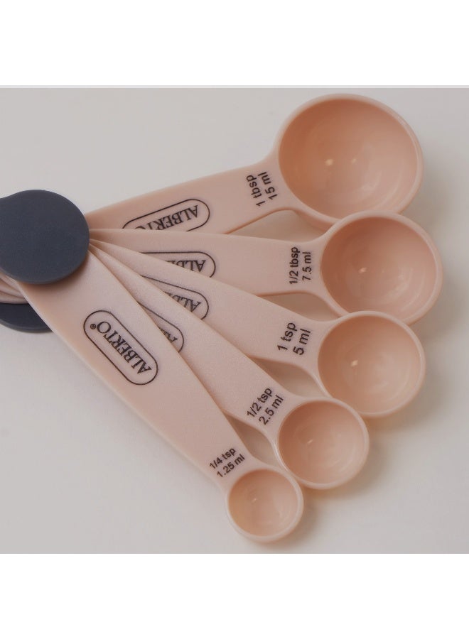 ألبرتو طقم ملاعق قياس 5 قطع، كريمي - Image 3