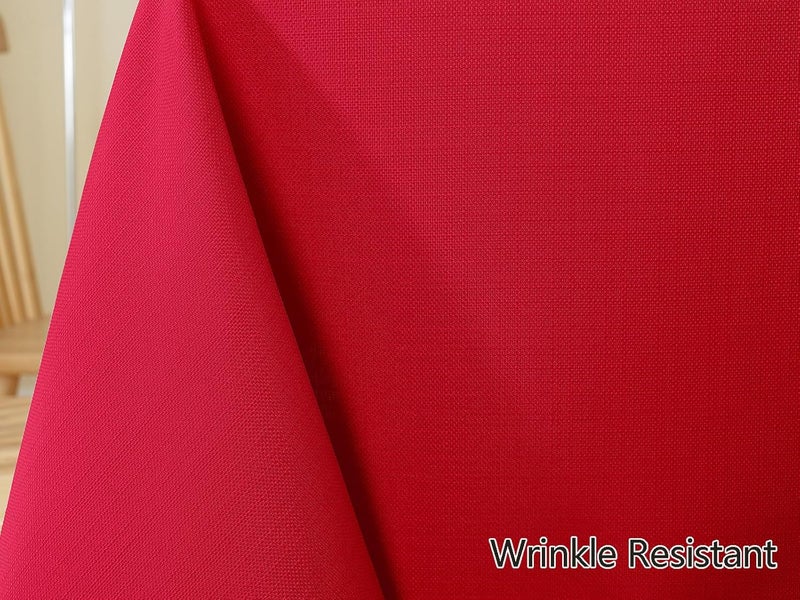SASTYBALE Christmas Cloth Napkins Set of 4 Pieces Washable Wrinkle Free Textured Polyester Fabric Napkins for Xmas Winter Holiday Dinner Party Wedding 20 X 20 Inch Square Red - Image 4