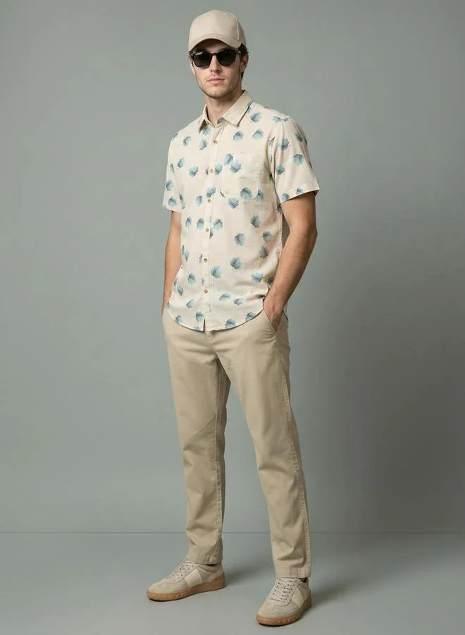 Take Two Men Printed Short Sleeve Shirt By SNX
