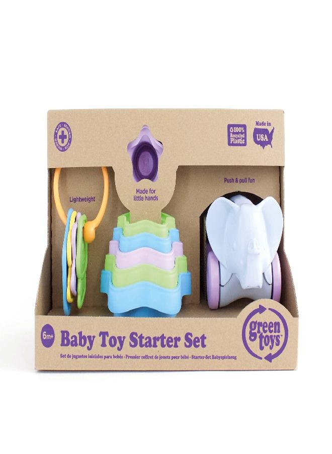 Green Toys Baby Toy Starter Set - 8 Piece Motor Skill Development Toy - Image 2