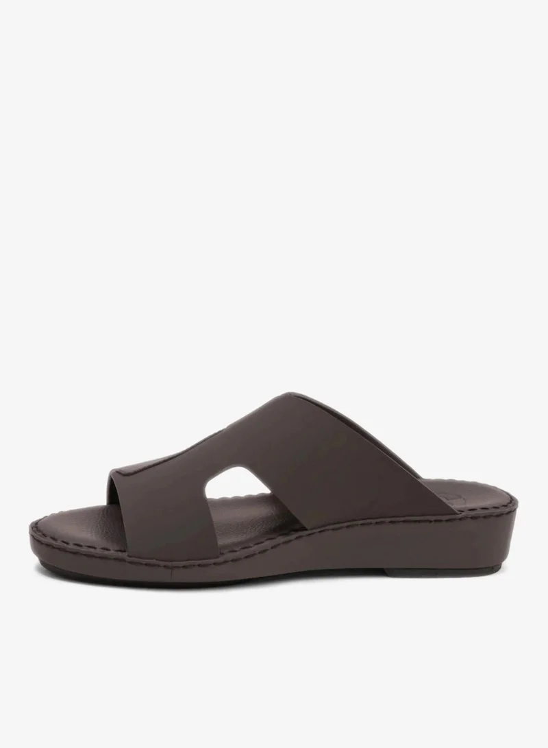Comfort Plus  COMFORT PLUS ULTRA COMFORTABLE LEATHER SLIP-ON SANDALS DARK-GREY for Men | Best Price UAE