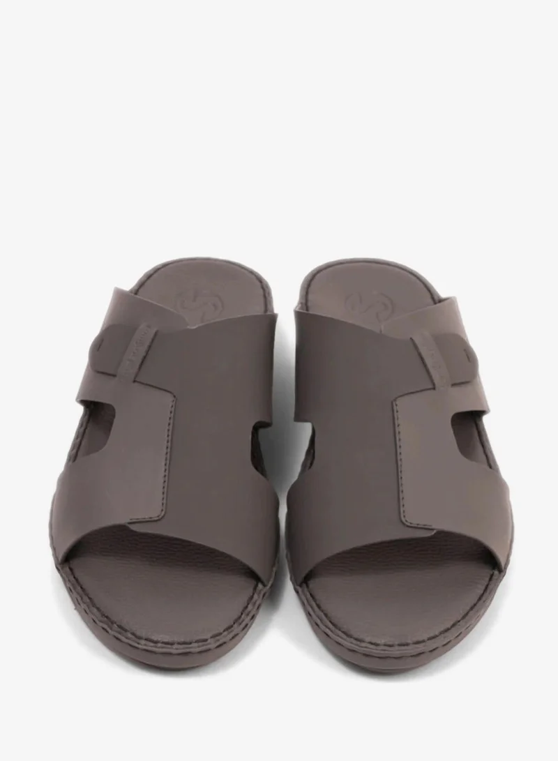 Comfort Plus  COMFORT PLUS ULTRA COMFORTABLE LEATHER SLIP-ON SANDALS DARK-GREY for Men | Best Price UAE