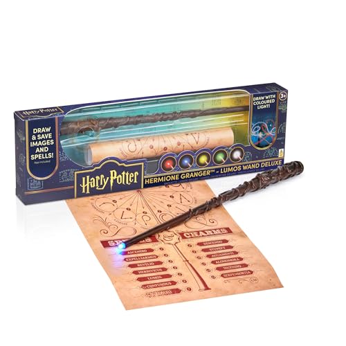 WOW! STUFF WOW! PODS Wizarding World: Deluxe Lumos Wand - Hermoine Granger - 14" Hand-Painted Replica, LED Tip, Spell Poster, Collectible Harry Potter Toy, App Photo Play - Image 1