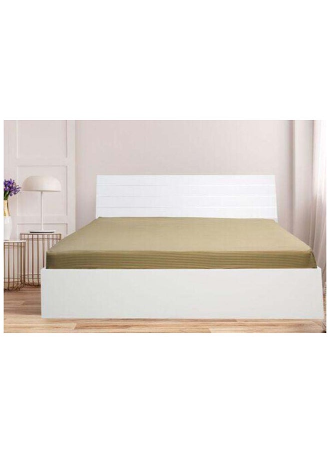 Hotel Collection - HOTEL COLLECTION Stripe Brown King Size Fitted Sheet 180 x 200 cm with 2 Pillow Cases - Image 1