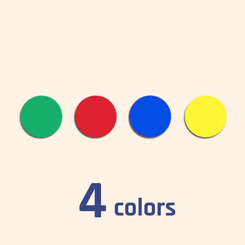 TownStix 200 قطعة ملصقات ملونة متحركة بحجم 2 بوصة دائرية للعبوات ملصقات متحركة ملونة 4 ألوان - Image 3