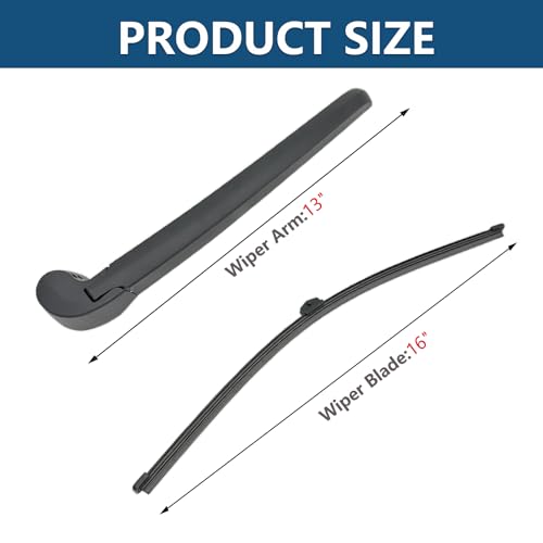 DUILEO Rear Windshield Wipers Blade Arm Set for Audi Q5 2019-2023 Back Glass Wiper Arm Blade Replacements All Seasons Fit, Replacement OE: 80A955425 - Image 3