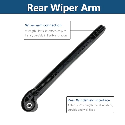 DUILEO Rear Windshield Wipers Blade Arm Set for Audi Q5 2019-2023 Back Glass Wiper Arm Blade Replacements All Seasons Fit, Replacement OE: 80A955425 - Image 5