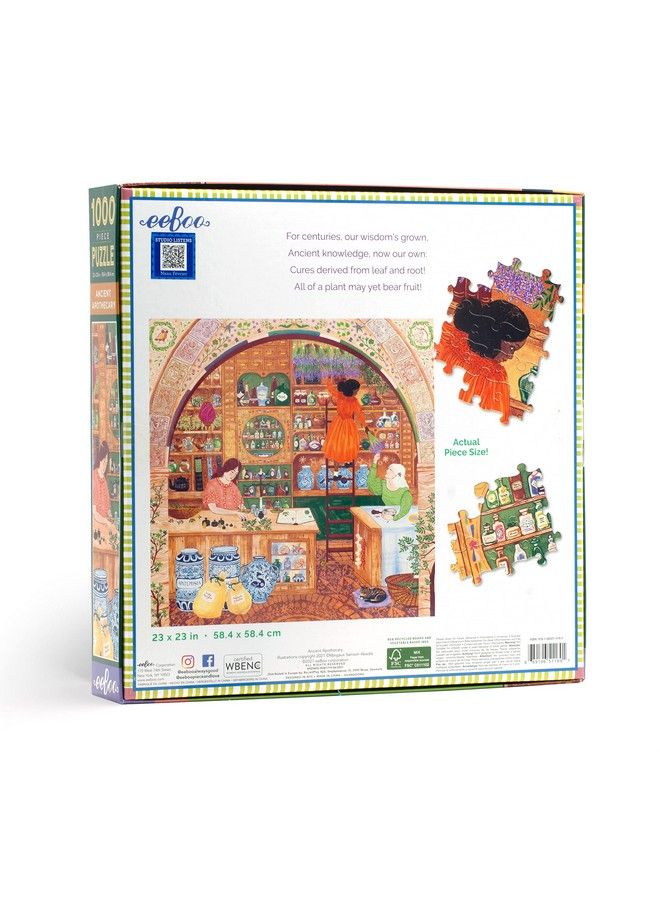 eeboo : Piece And Love Ancient Apothecary 1000 Piece Square Jigsaw Puzzle Glossy Sturdy Puzzle Pieces - Image 3