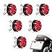 RITDVNI Red Reflector Motorcycle License Plate Brackets Bolts and Nuts 6PCS Warning Reflective Screws Bright License Plate Bolts Round M5 Tag Screws - Image 2