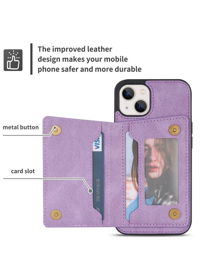 اس-توب جراب لهاتف iPhone 14 مع حامل بطاقات وسحاب - Image 4