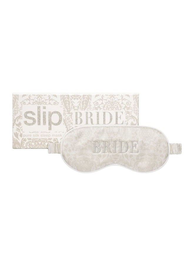 slip Pure Silk Sleep Mask - Bridal Collection - Bride - 100% Pure Mulberry 22 Momme Silk Eye Mask - Comfortable Sleeping Mask with Elastic Band + Pure Silk Filler and Internal Liner - Image 1