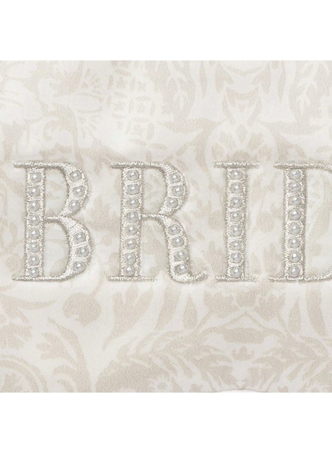 slip Pure Silk Sleep Mask - Bridal Collection - Bride - 100% Pure Mulberry 22 Momme Silk Eye Mask - Comfortable Sleeping Mask with Elastic Band + Pure Silk Filler and Internal Liner - Image 4