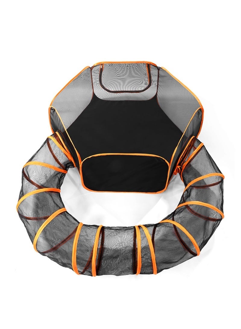 سولاكان نفق وسياج للقطط من SOLERCONM – خيمة نفق كبيرة محمولة للعب في الداخل والخارج | بيت لعب للحيوانات الأليفة مثل القطط، الجراء، الأرانب والحيوانات الصغيرة - Image 1