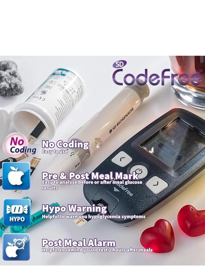 SD BIOSENSOR Code Free Blood Glucose monitoring machine Kit - Image 2