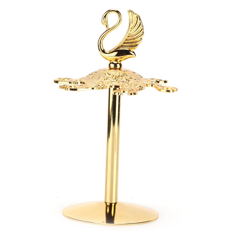 Gold Coffee Spoon: High-Quality Metal, Swan Crest Rhinestone Inlay - Luxury Dessert Spoon for Home Kitchen, Party, Coffee Lovers & Dessert Enthusiasts - Image 2