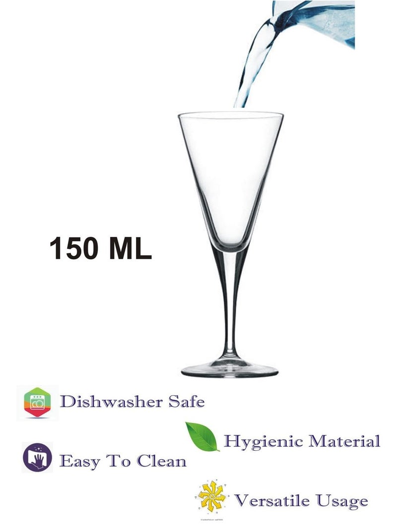 Somil Beautiful Wine Glasses for Memorable Moments 150 ml Capacity Pack of 2 Size 165 X 8 X 8 Cm - Image 4