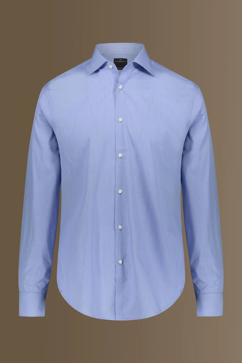 Classic shirt french collar dobby vichy - Sky