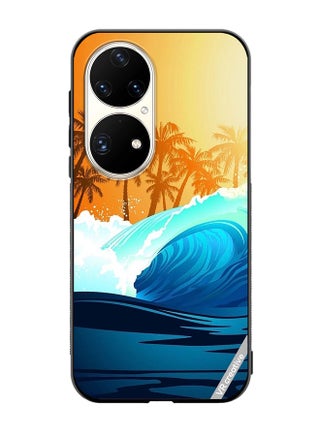 Protective Case Cover For Huawei P50 Pro Tropical Surfing Wave At Sunrise With Palm Tree Design Multicolour - pzsku/Z246229AB1849DECD7A9CZ/45/_/1668000815/b5fa4089-cbf4-4548-996e-fe0d4860abec