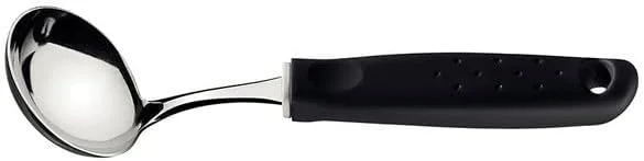 ترامونتينا Utilita Stainless Steel Sauce Ladle with Black Polypropylene Handle