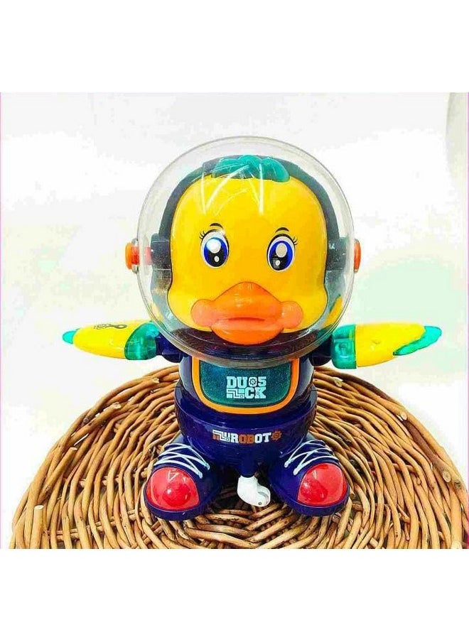 TEMSON - TEMSON Space Duck Dancing Robot Toy with Flashing Lights & Musical Sound Effects - Smart Kids Robot with Moving Arms & Wiggly Waist (Assorted Colour) - Image 1