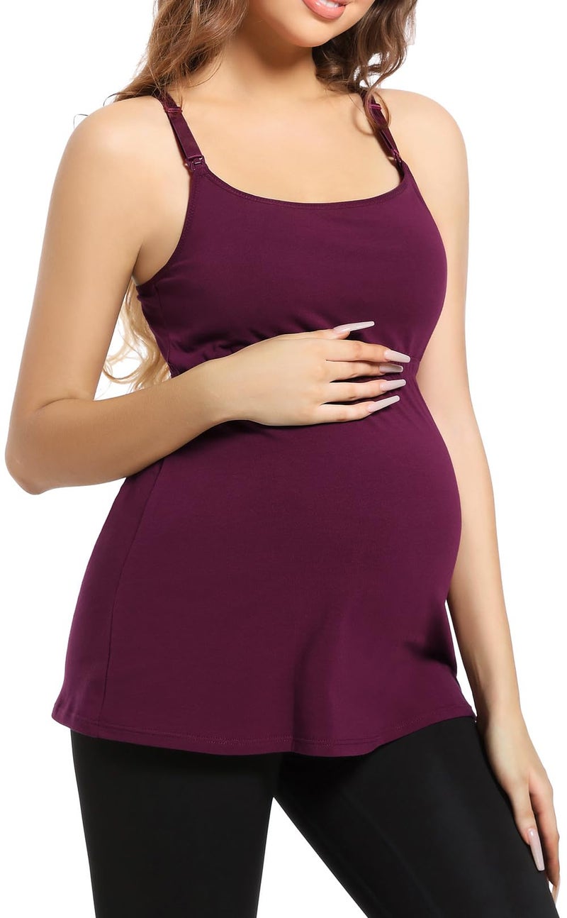 SUIEK Women's Nursing Tank Top Cami Maternity Bra Breastfeeding Shirts (X-Large) - Image 3