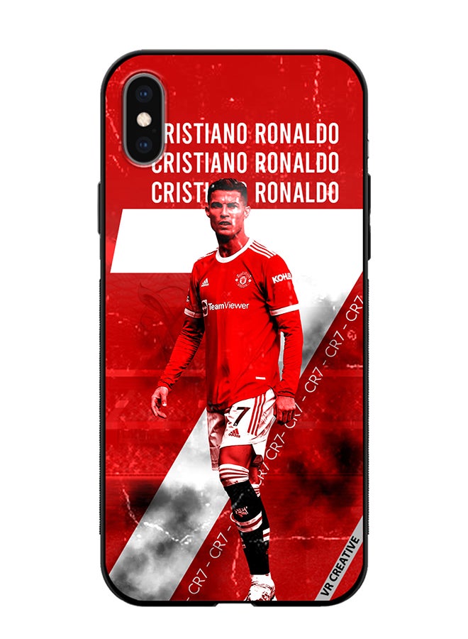 VR CREATIVE غطاء حماية لجهاز آبل آيفون X/XS تصميم Cr7 متعدد الألوان - Image 1