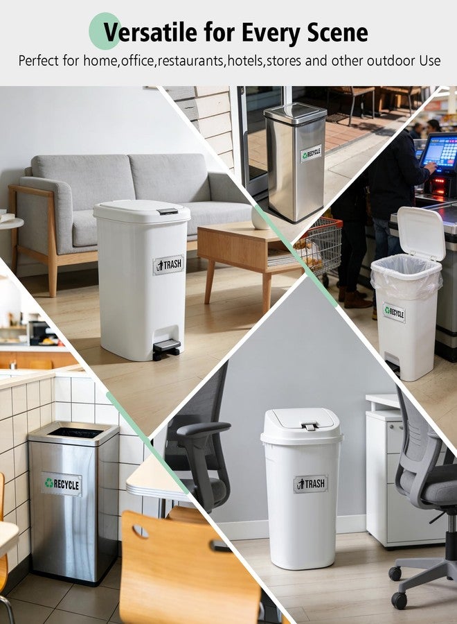 Magicheap Trash and Recycle Stickers 8 Pack, Waterproof Recycle Sticker and Trash Stickers, Trash Bin Labels Combo for Home Indoor Outdoor Office Garbage Can Waste Bin - Image 4