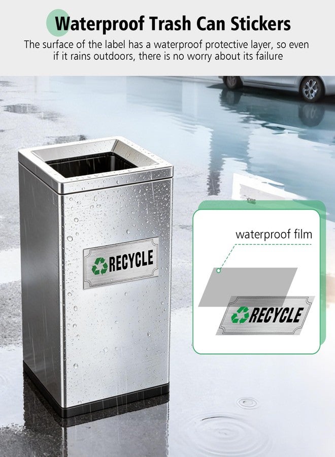 Magicheap Trash and Recycle Stickers 8 Pack, Waterproof Recycle Sticker and Trash Stickers, Trash Bin Labels Combo for Home Indoor Outdoor Office Garbage Can Waste Bin - Image 5