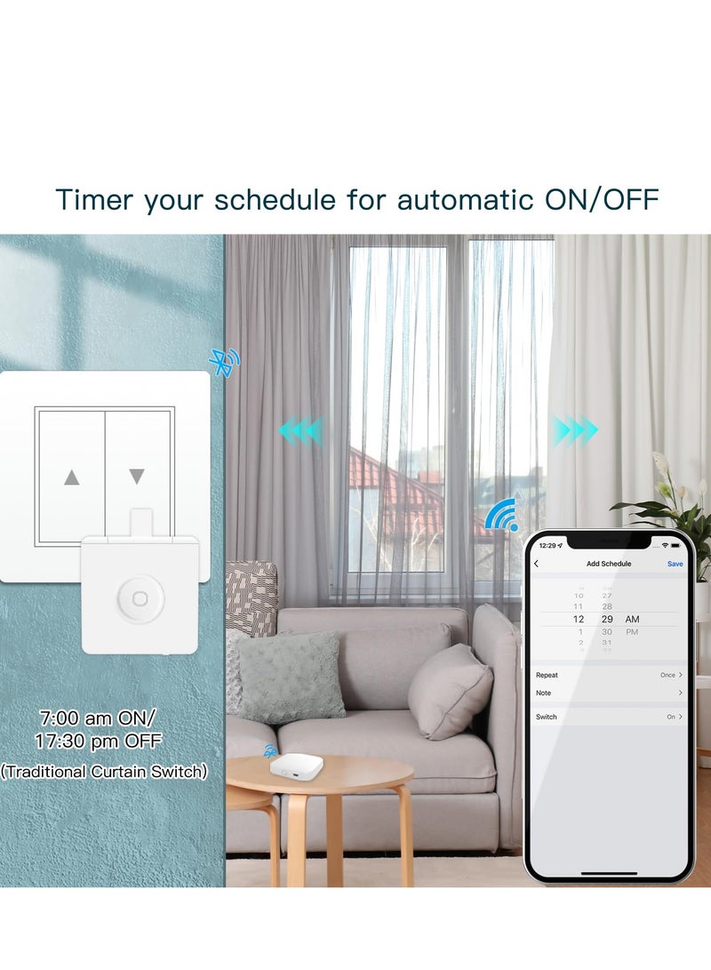 زر دفع ذكي للروبوت الإصبع بدون أسلاك، يمكن ترقيته بالتحكم باللمس، يعمل مع تطبيق الحياة الذكية، يجعله متوافقًا مع أليكسا وجوجل هوم والتحكم بالمؤقت، أبيض - Image 2