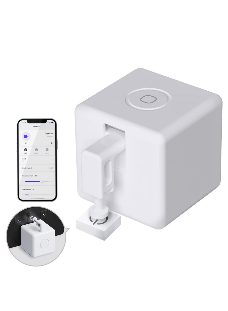 زر دفع ذكي للروبوت الإصبع بدون أسلاك، يمكن ترقيته بالتحكم باللمس، يعمل مع تطبيق الحياة الذكية، يجعله متوافقًا مع أليكسا وجوجل هوم والتحكم بالمؤقت، أبيض - Image 1