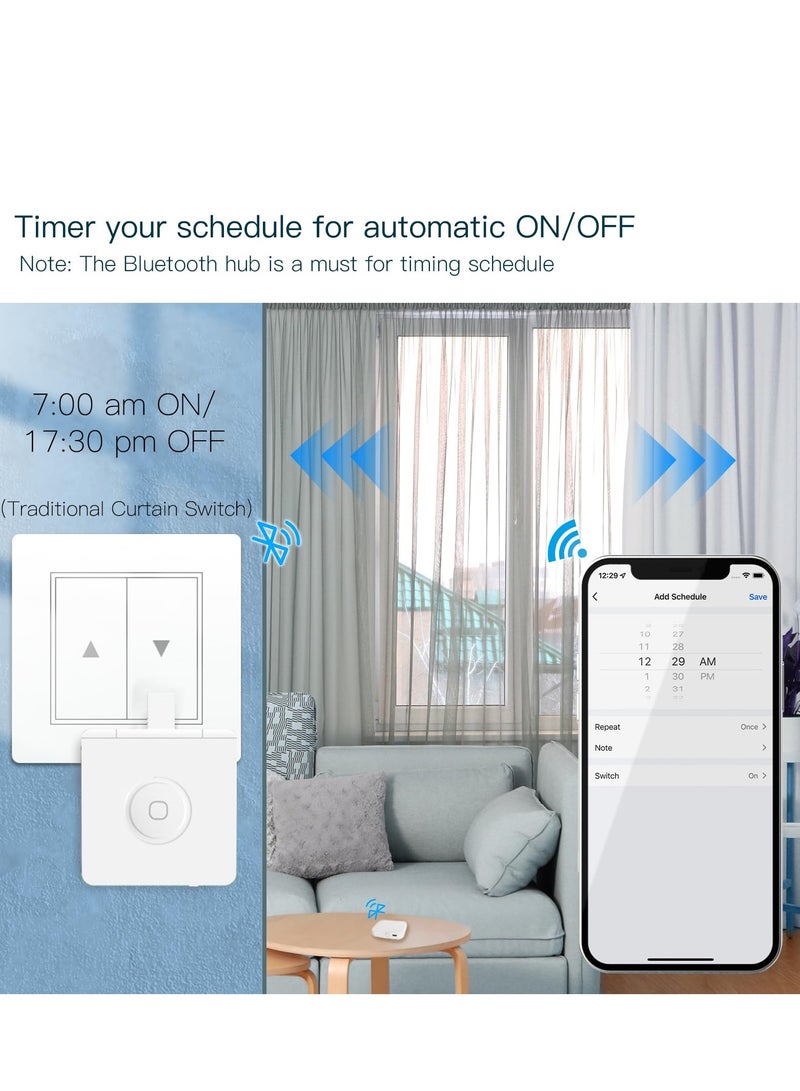 زر دفع ذكي للروبوت الإصبع بدون أسلاك، يمكن ترقيته بالتحكم باللمس، يعمل مع تطبيق الحياة الذكية، يجعله متوافقًا مع أليكسا وجوجل هوم والتحكم بالمؤقت، أبيض - Image 4