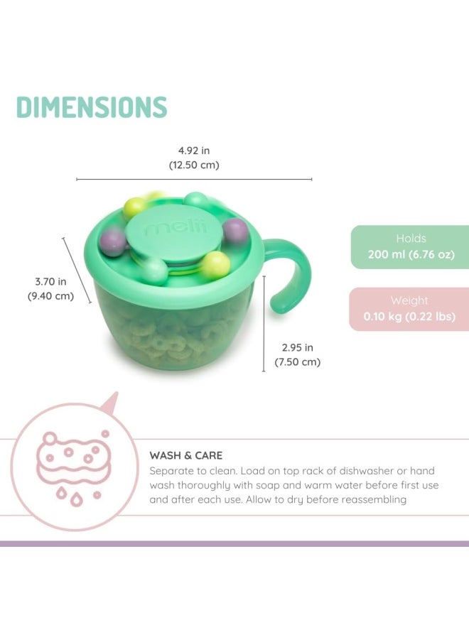 melii - Snack Container - Safe, Spill-Proof, and Playful Food Storage with Educational Beads for Babies, Toddlers, and Kids - BPA-Free & Versatile Snacking Solution - Image 1