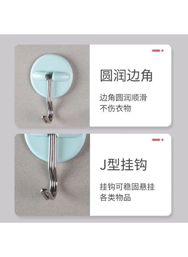 CHAHUA Camellia Adhesive Hooks, Kitchen Door Hooks, Clothes Hooks, Hardware, Strong Adhesive, No Drilling Required, 10 Pieces - Image 1