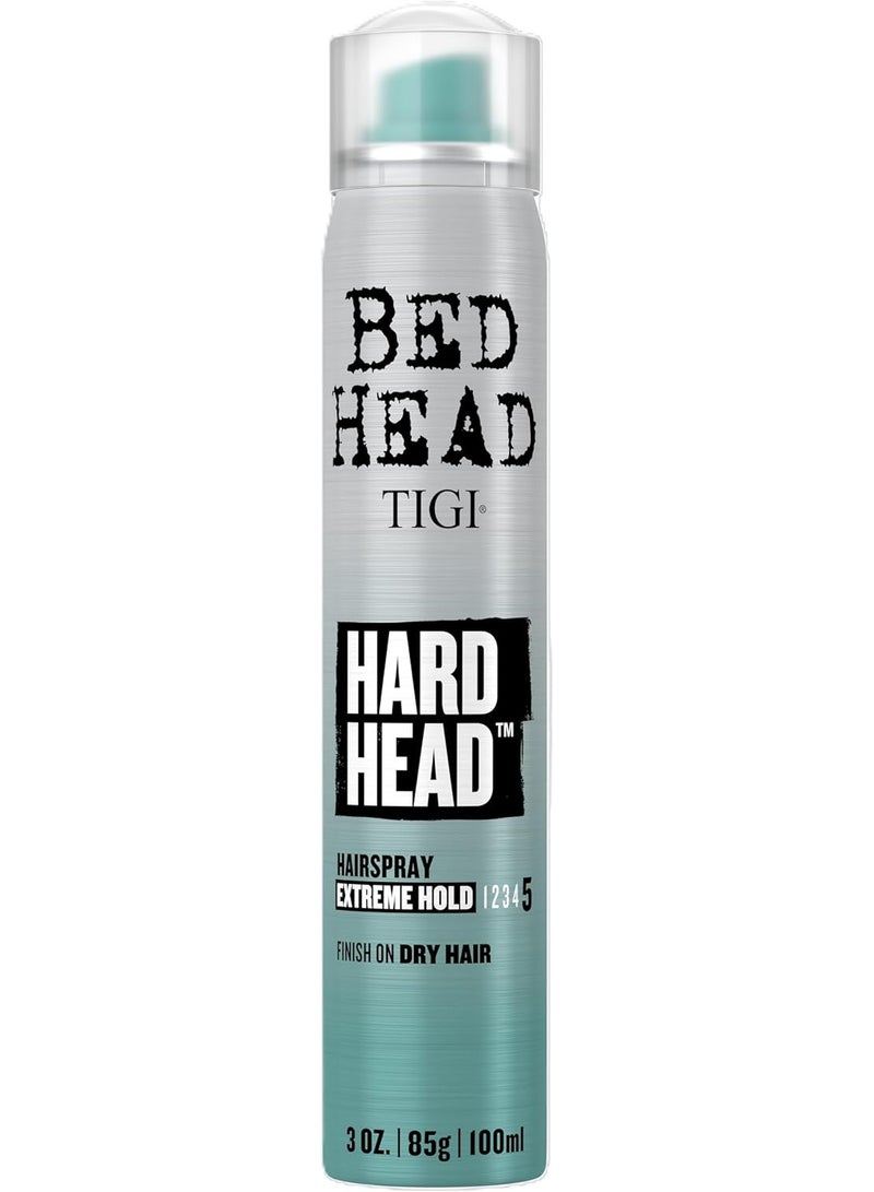 BED HEAD Travel Hairspray Extra Hold Hard Head Hair Care Spray for All Hair Types, 100ml - Image 1