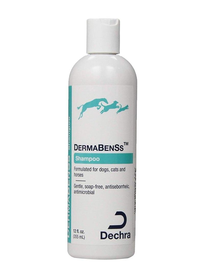 Dechra DermaBenSs Shampoo for Dogs, Cats & Horses 12oz Gentle, Soap-Free, Antiseborrheic and Antimicrobial - Image 1