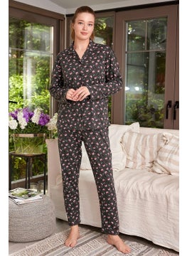 Zeyland Women's Shirt Collar Buttoned Pajama Set  - Image 2