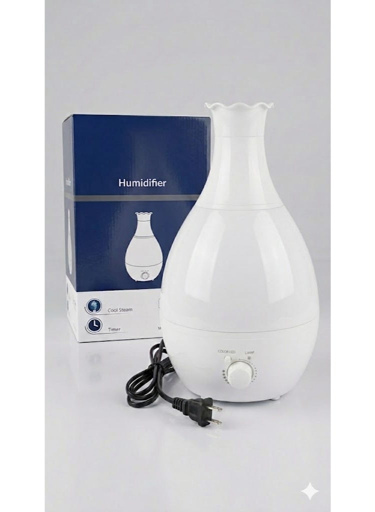 Large 2.6L Essential Oil Diffuser Cool Mist Humidifier with Colored LED Light Ultrasonic Aroma Diffuser with Automatic Shut Off and Stylish Design for Home and Office white - Image 3