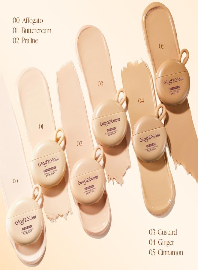 Glad2Glow Flawless Blurring Skin Tint, Buildable Medium Coverage, Squalane Hydrating, 12HR Oil Control Long Lasting, Lightweight Non-Cakey Makeup, Diverse Skin Tones (01 Buttercream) - Image 4
