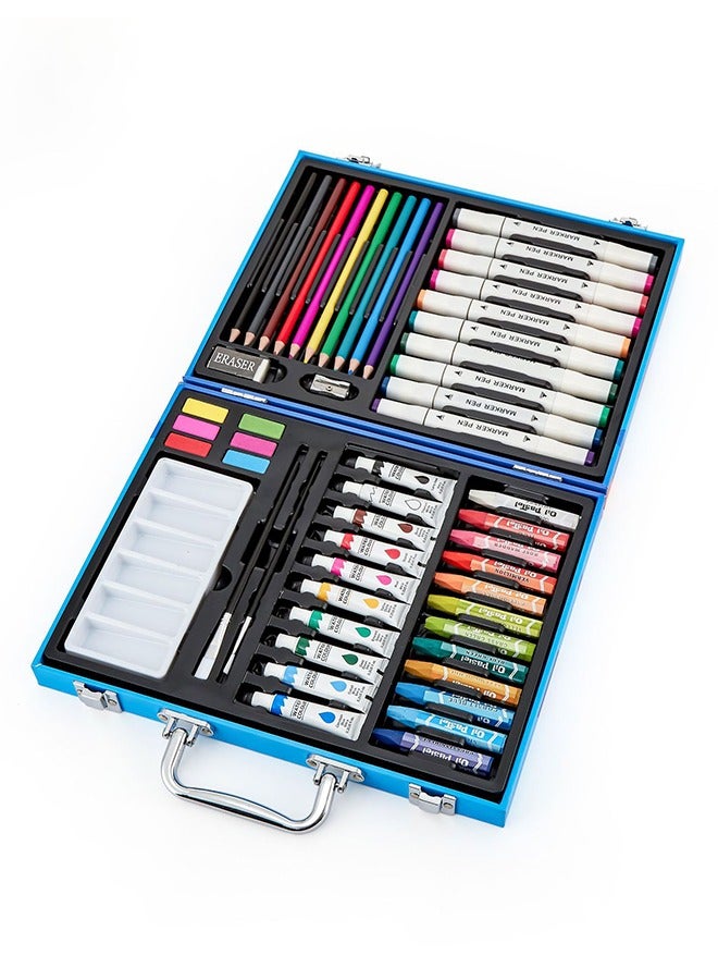 OASIS DESERT 53 Pieces Of Painting Brushes, Watercolor Pens, Marker Pens, Colored Pencils, Oil Pastels, Crayons, Gift Art Supplies, Children's Stationery Set - Image 1